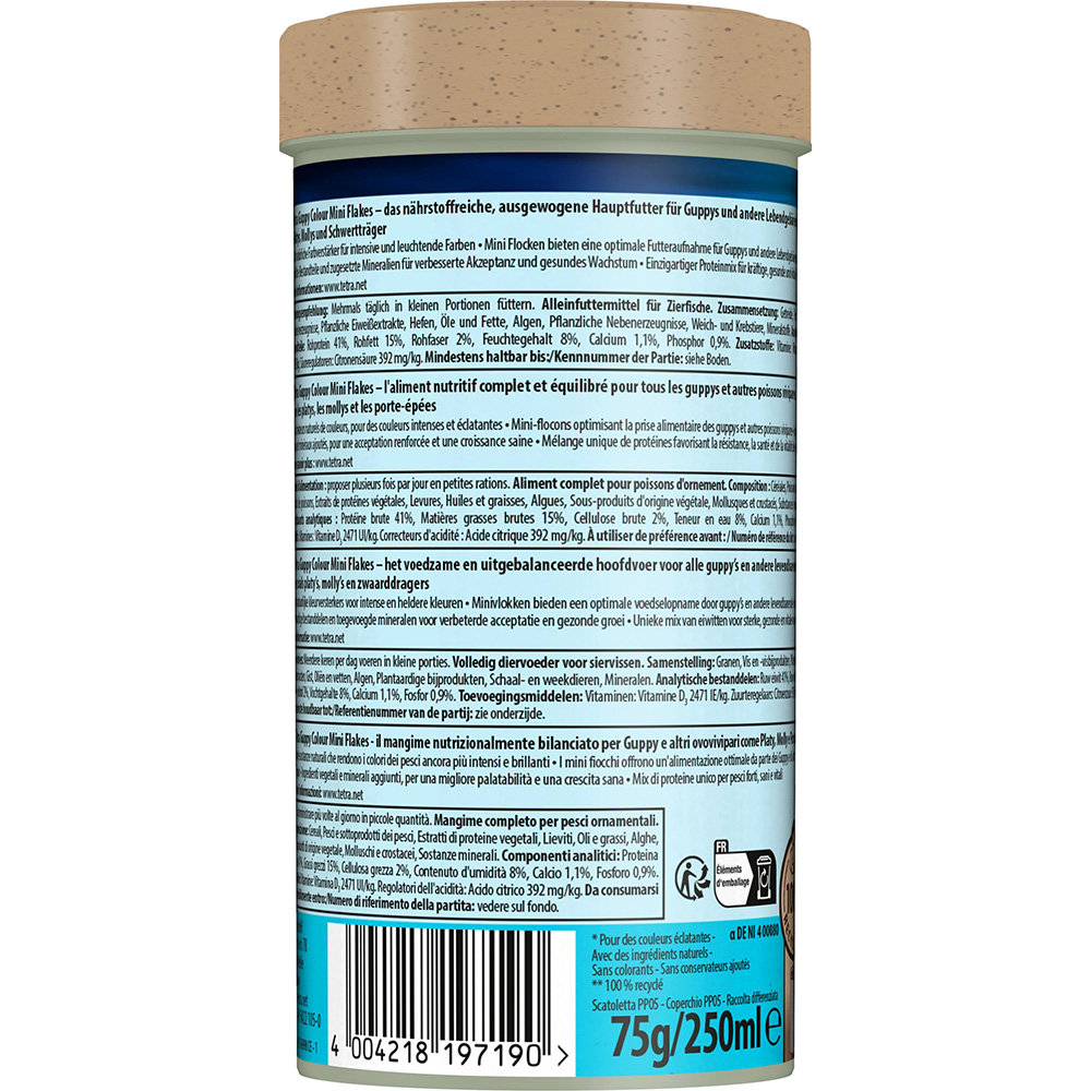 Tetra Guppy Colour 250ml 75g Pokarm Wybarwiający dla Gupików.jpg
